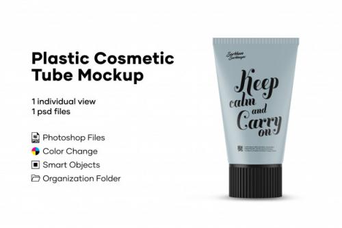 Plastic Cosmetic Tube Mockup Premium PSD