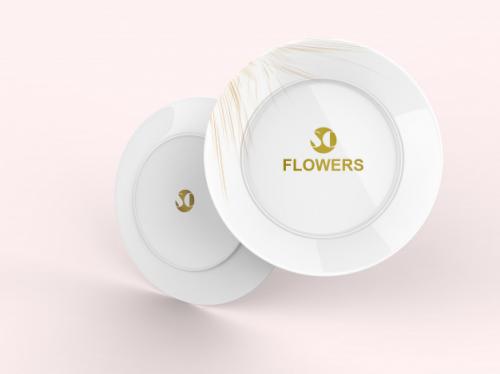 Porcelain Plate Mockup Premium PSD