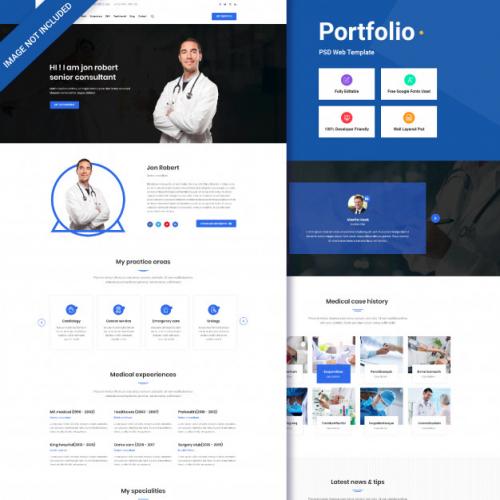 Portfolio Psd Template Premium PSD