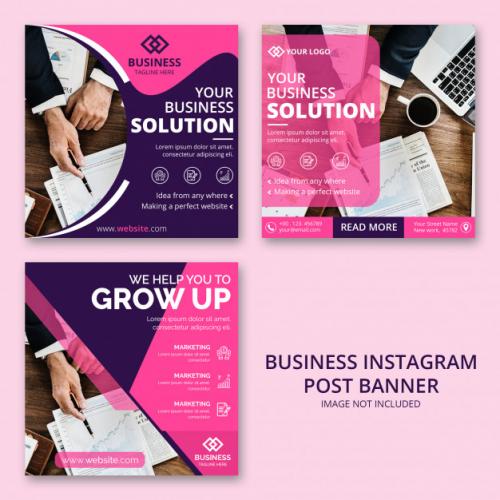 Business Instagram Post Banner Pack Premium PSD