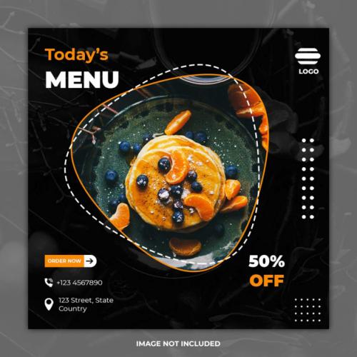 Culinary Food Social Media Banner Templates Premium PSD