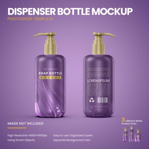 Dispenser Bottle Mockup Premium PSD