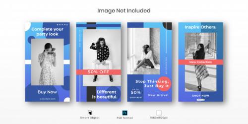 Fashion Instagram Stories Template Set Premium PSD