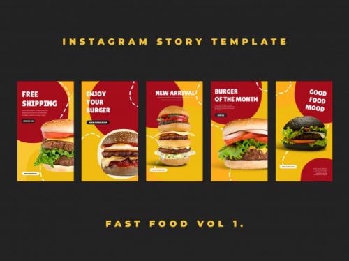 Fast Food Instagram Stories Premium PSD