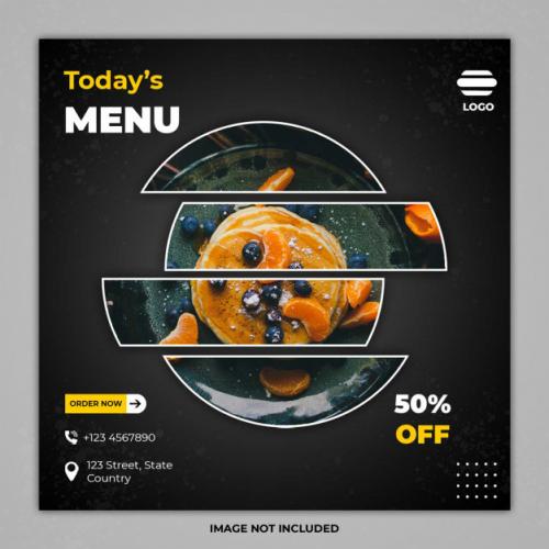 Minimal Culinary Social Media Post Banner Premium PSD