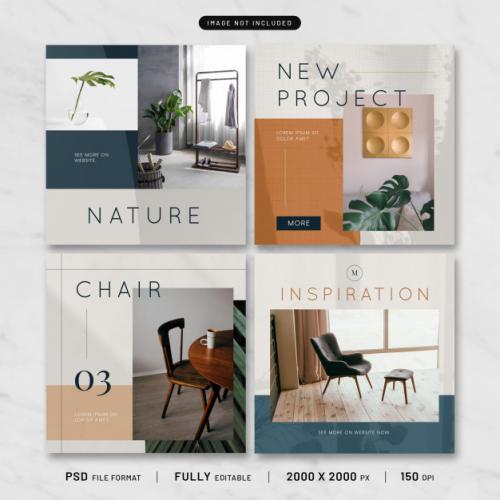 Modern Furniture Post Template Collection Premium PSD