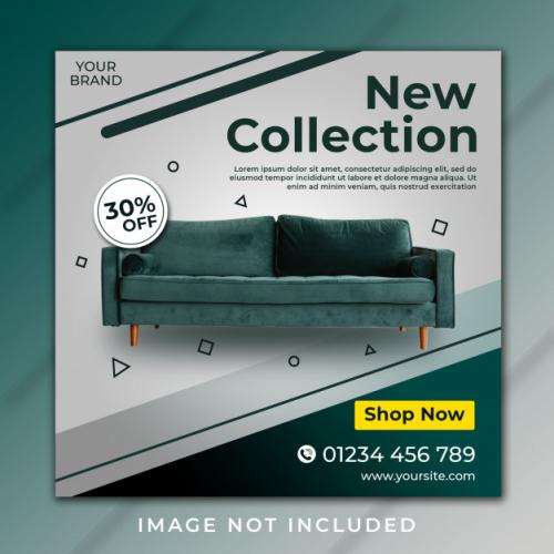 New Collection Furniture Instagram Post Template Premium PSD