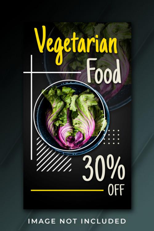 Vegetariant Food Instagram Story Template Premium PSD