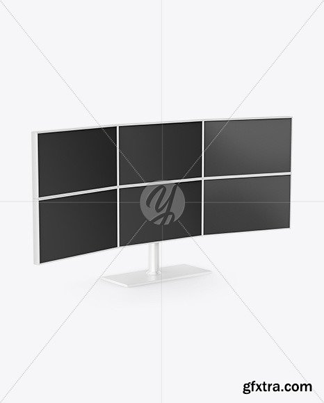 Glossy Multi Display Mockup - Half Side 58925