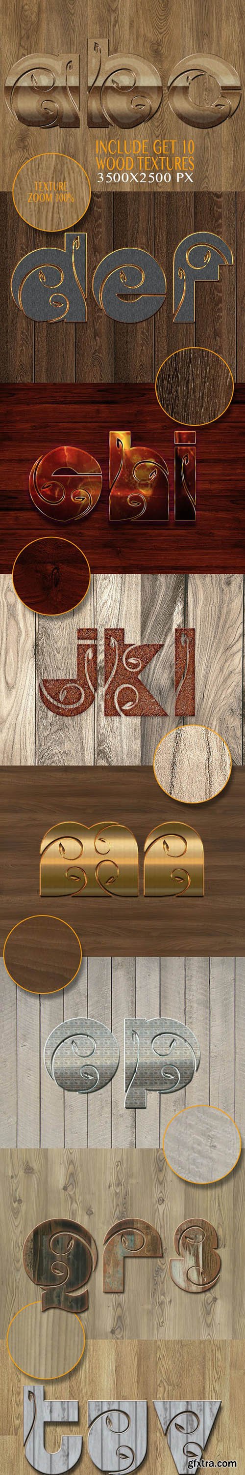 GraphicRiver - 10 3D Text Styles Nature Wood V K7 26342197