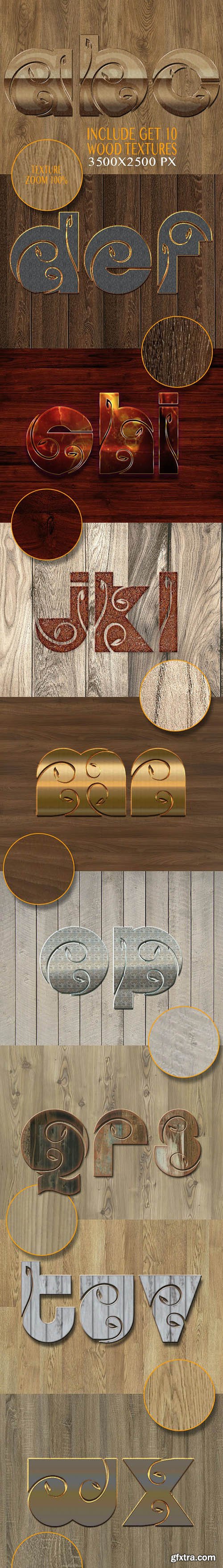 GraphicRiver - 10 3D Text Styles Nature Wood V K7 26342197