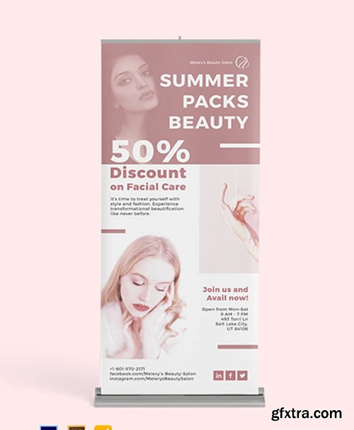 Beauty-Care-Roll-Up-Banner-Template