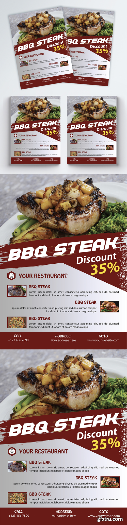 steak restaurant flyer