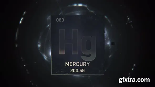 Videohive Mercury As Element 80 Of The Periodic Table Info Graphic On Silver Background 26398174