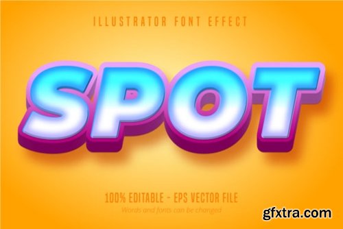 Spot Text, 3D Editable Font Effect