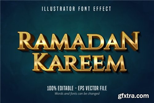 Ramadan Kareem, Shiny Gold Text Effect