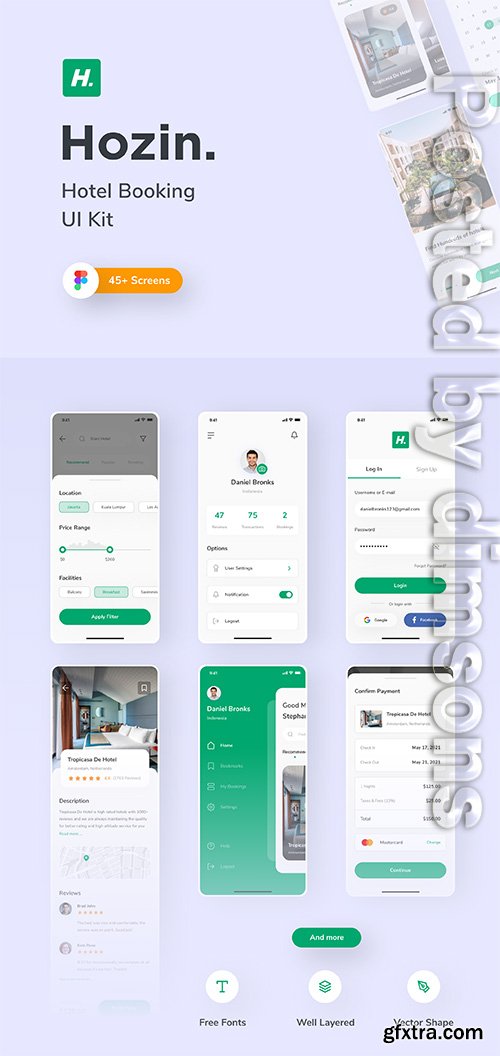 Hozin - Hotel Booking UI Kit