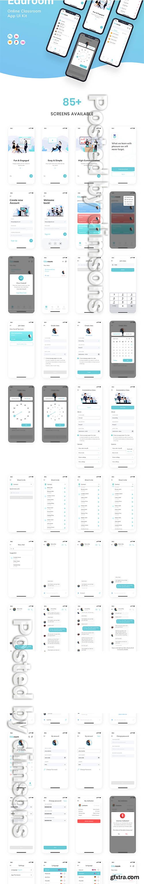 EduRoom - Online Class Room App UI Kit