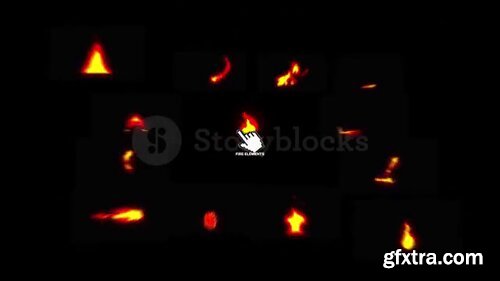 Videoblocks - Cartoon Fire Elements | FCPX