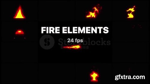 Videoblocks - Cartoon Fire Elements | FCPX