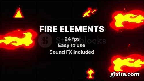 Videoblocks - Cartoon Fire Elements | FCPX