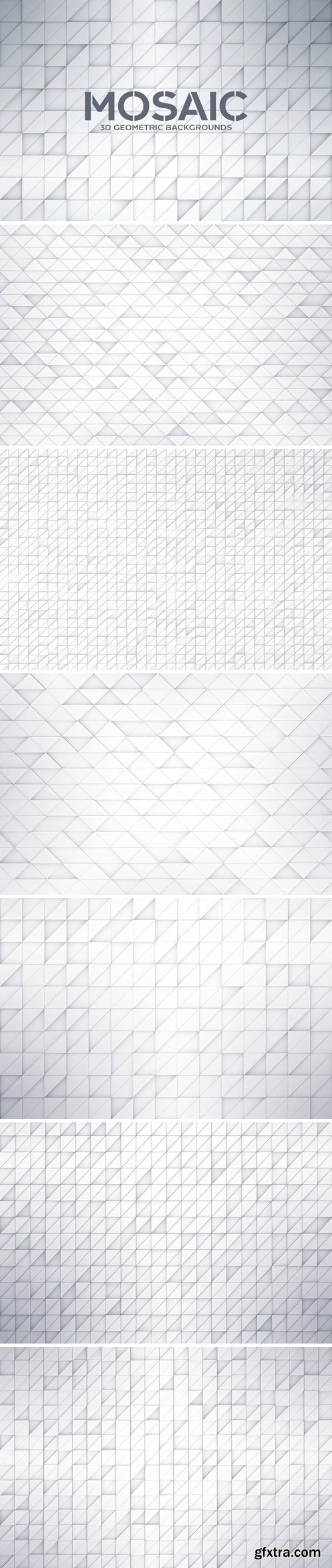 3D Geometric Mosaic Backgrounds