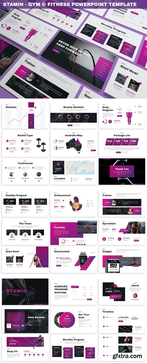 Stamin - Gym & Fitness Powerpoint Template