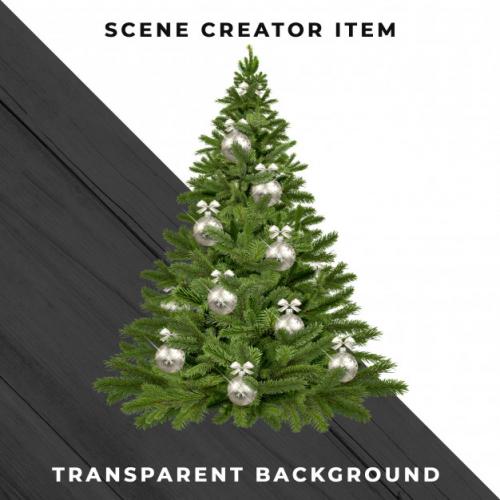 Christmas Tree Isolated With Clipping Path. Premium PSD