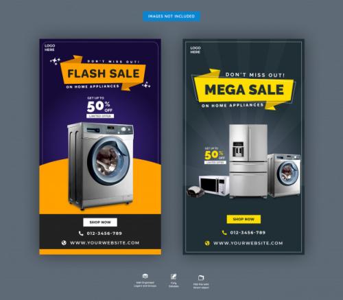 Home Appliance Instagram Stories Template Premium PSD