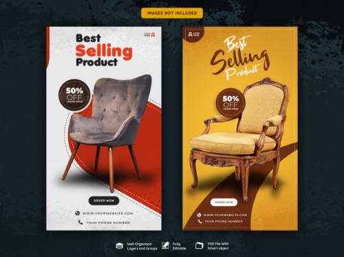 Instagram Stories For Furniture Sale Template Premium PSD