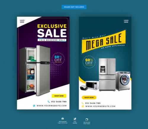 Kitchenware Exclusive Sale Instagram Stories Premium PSD