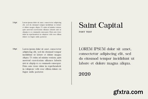 Saint Capital Modern Serif Typeface