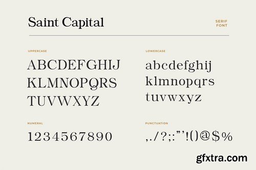 Saint Capital Modern Serif Typeface