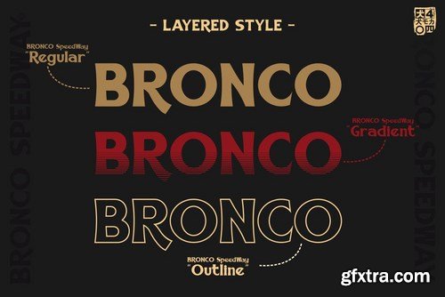 BRONCO SpeedWay Family Font