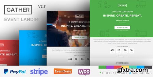 ThemeForest - Gather v3.0.5 - Event & Conference WP Landing Page Theme - 12799586