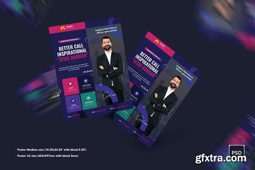 Business,Corporate Poster PSD Template