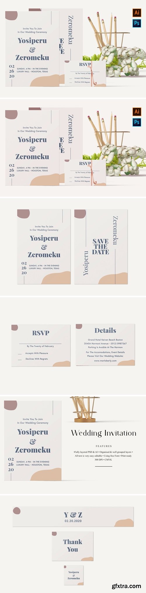 Yosiperu and Zeromeku-Wedding Invitation