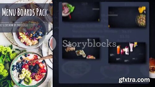 Videoblocks - Menu Boards Scenes Pack | After Effects