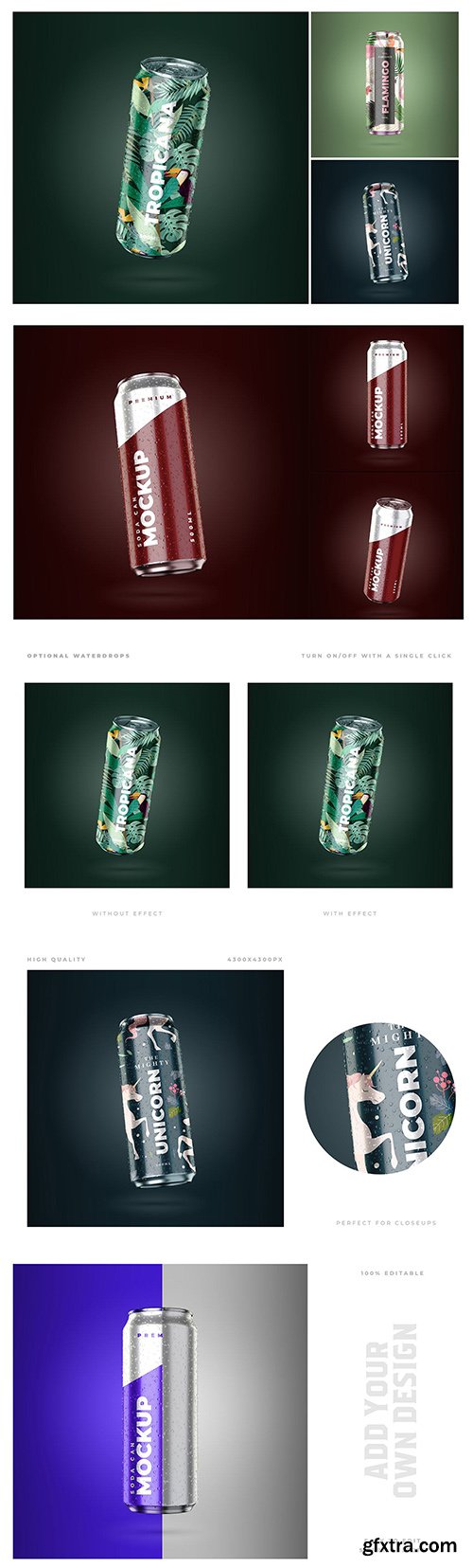 Soda & Beer Can Mockups