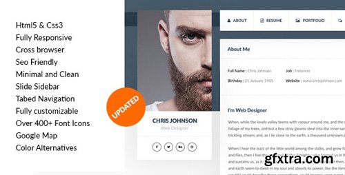 ThemeForest - vCard & Resume Template v1.0 (Update: 17 December 17) - 14974781