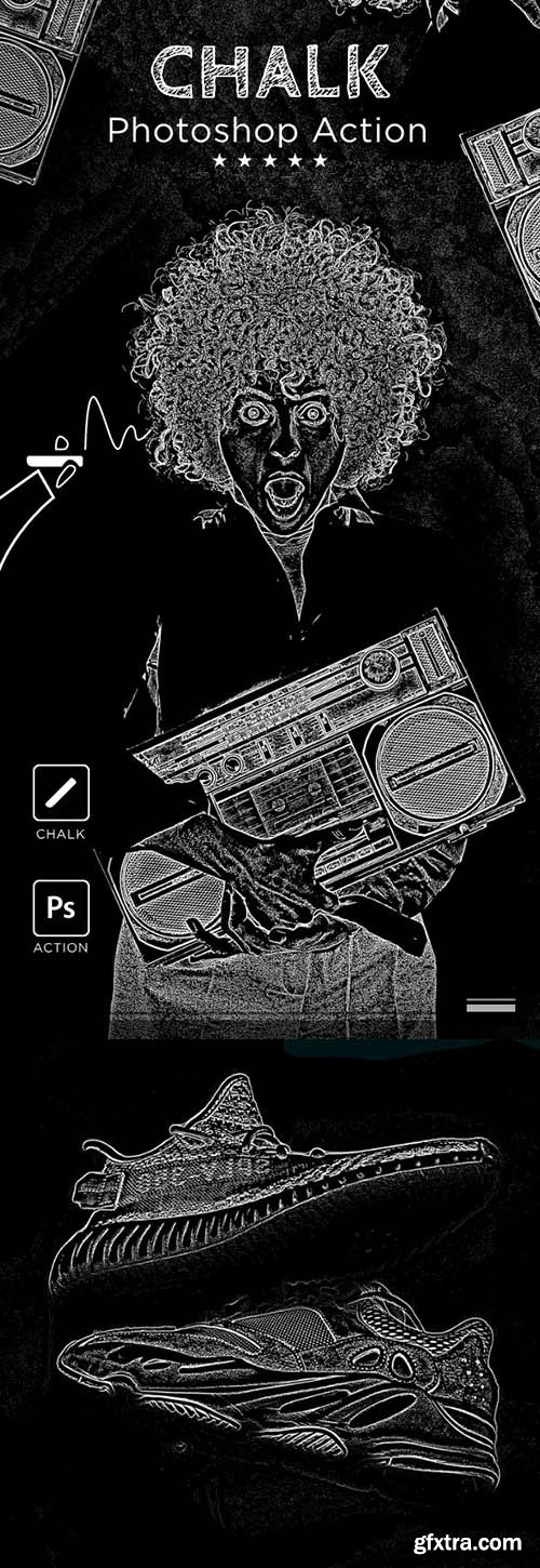 GraphicRiver - Chalk Photoshop Action 26340279