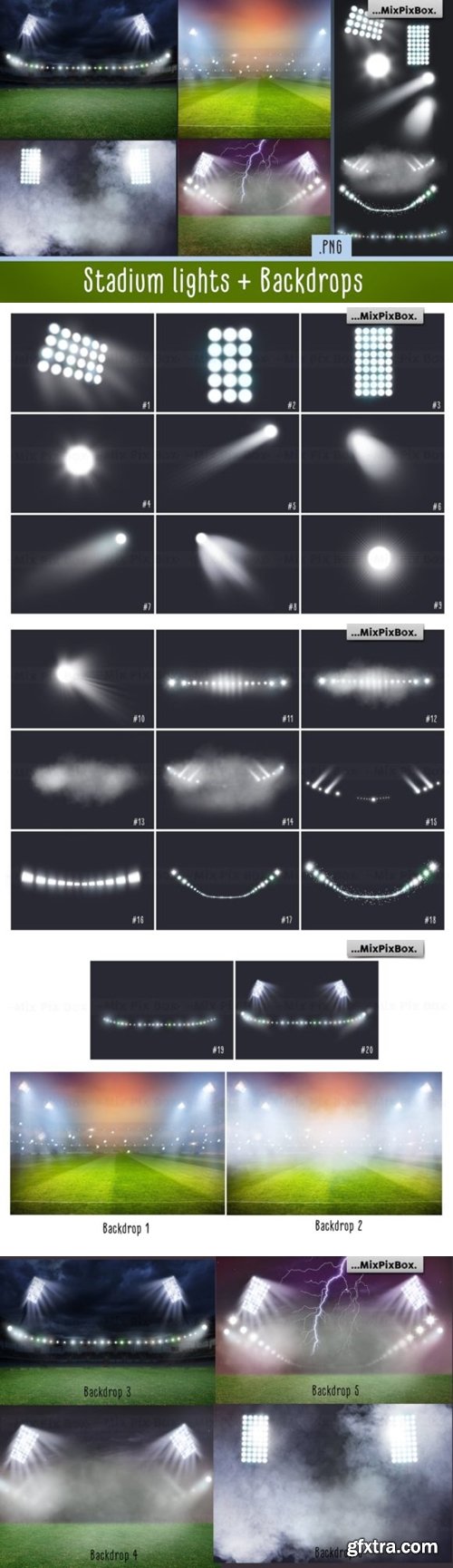 Stadium Lights Overlays + Backdrops 3957684