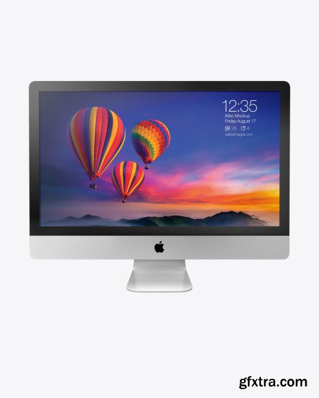 iMac with Keyboard and Mouse - Mockup 58352