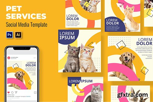 Pet Service Social Media Template