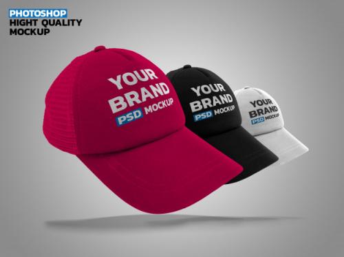 Caps Mockup Premium PSD