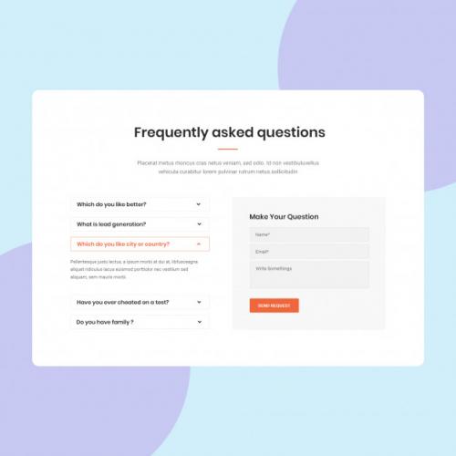 Faq Page Template Premium PSD