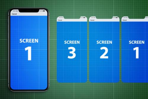 Mobile Screens Mockup Premium PSD