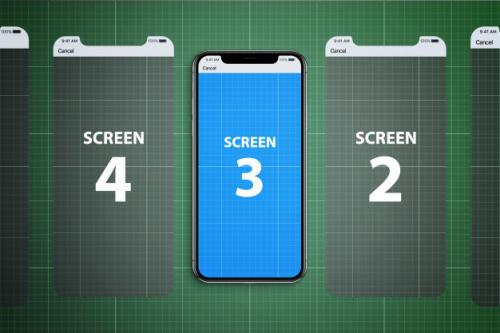 Mobile Screens Mockup Premium PSD