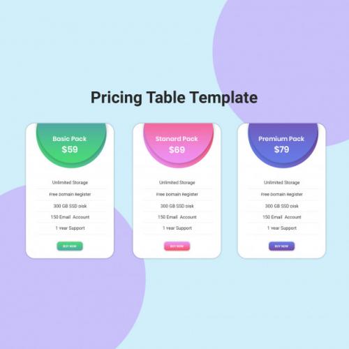 Pricing Plan Web Ui Premium PSD