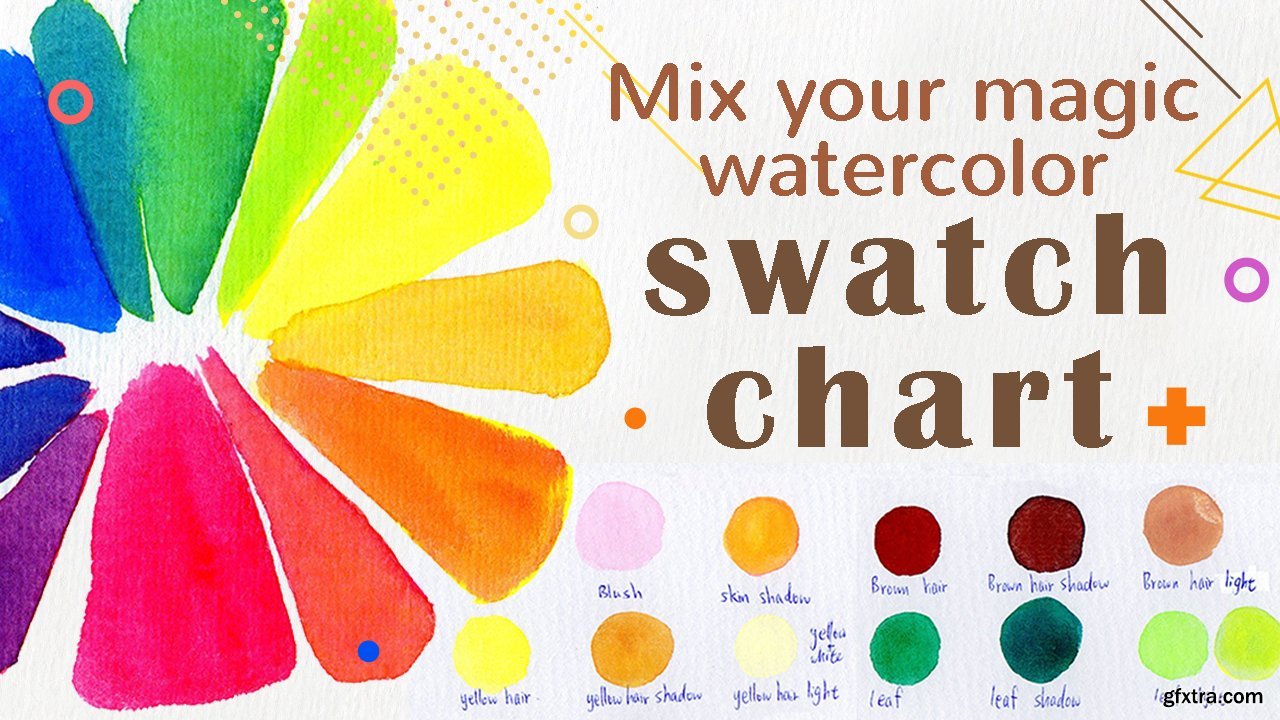 Mix Your Magic Watercolor Swatch Chart » GFxtra